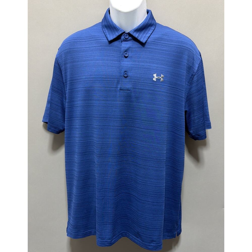 UNDER ARMOUR Men's Loose Short-Sleeve Golf Polo Shirt Heatgear Size L